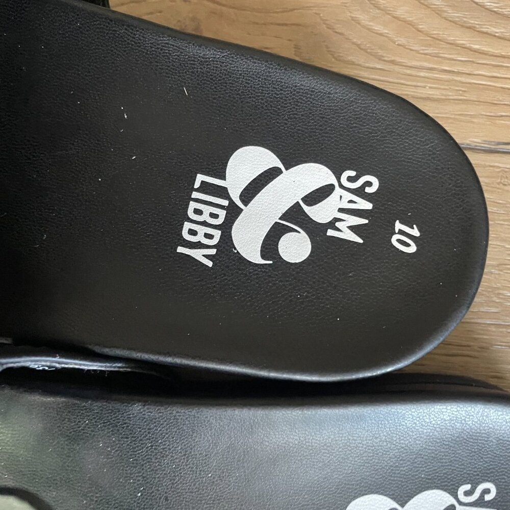 Sam & Libby Flip Flops Women's Size 10 Black Alexandra Thongs Summer Beach! - Picture 3 of 9